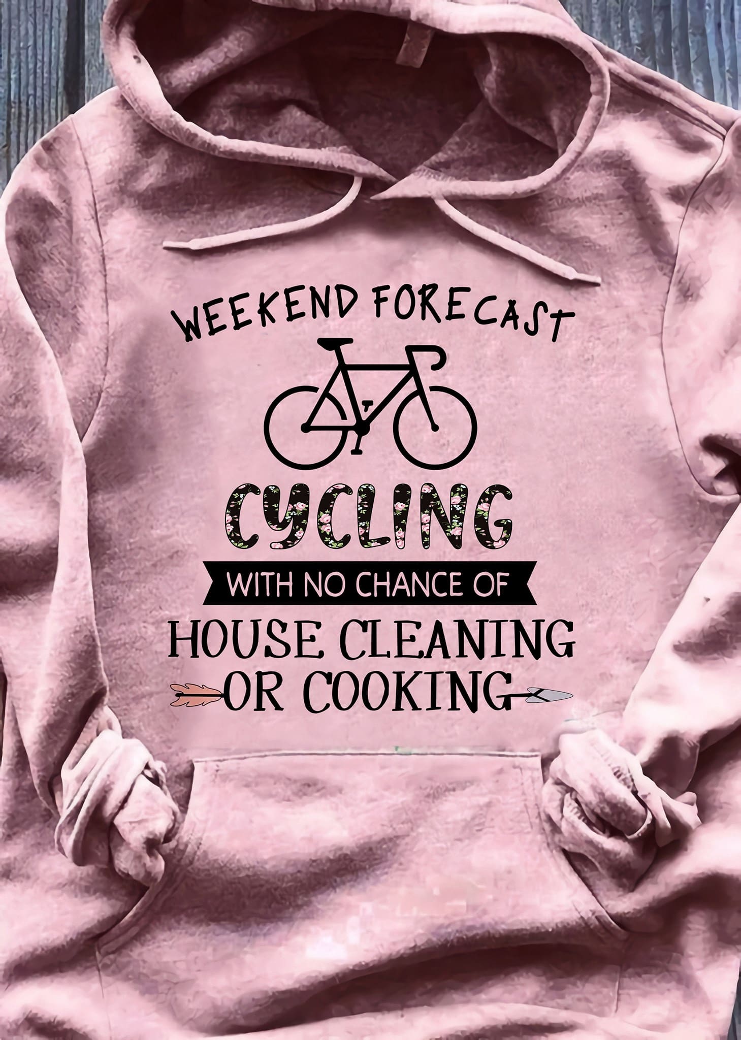 Cycling Woman - Weekend forecast cycling with no chance of house cleaning or cooking