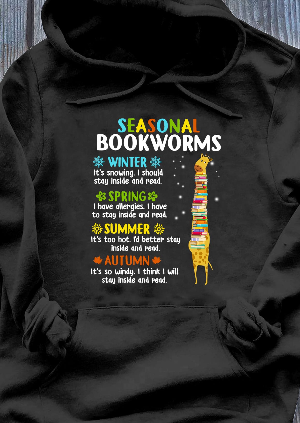 Giraffes Books - Seasonal bookworms winter spring summer autumn