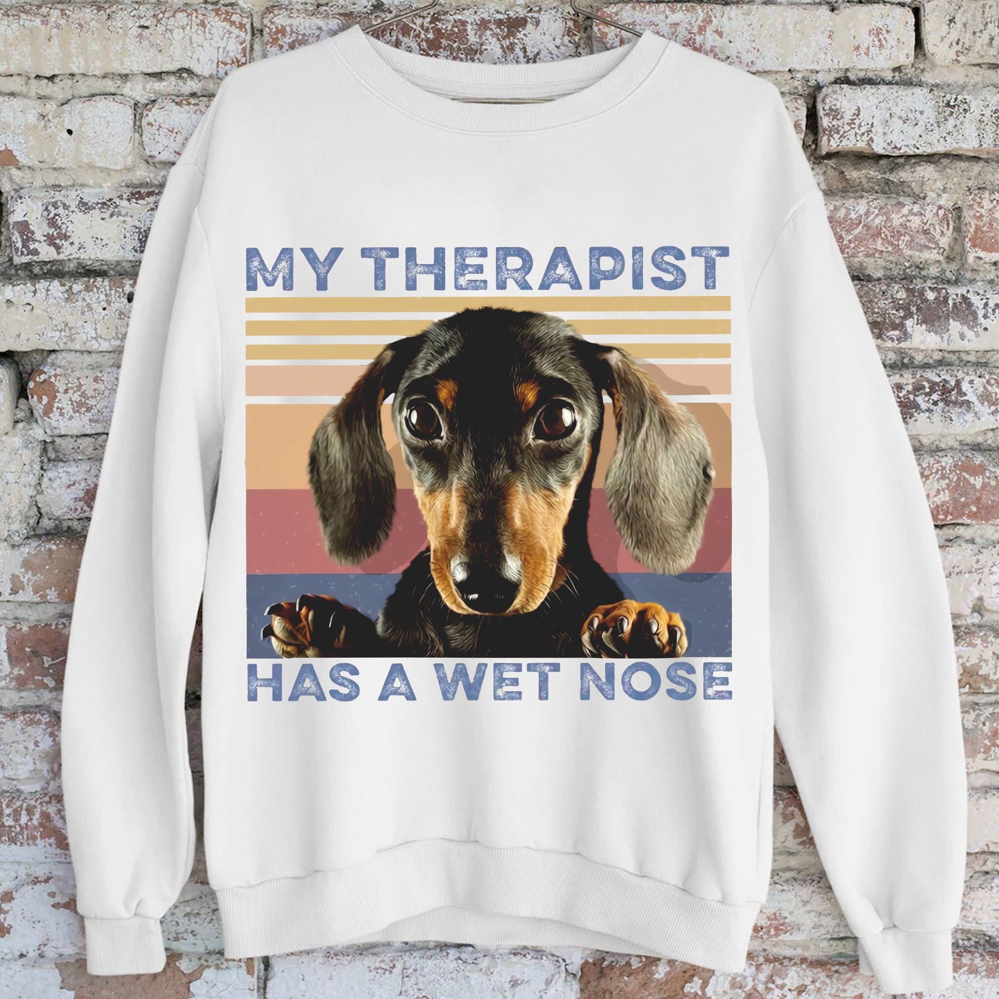 Dachshund Graphic T-shirt - My therapist has a wet nose