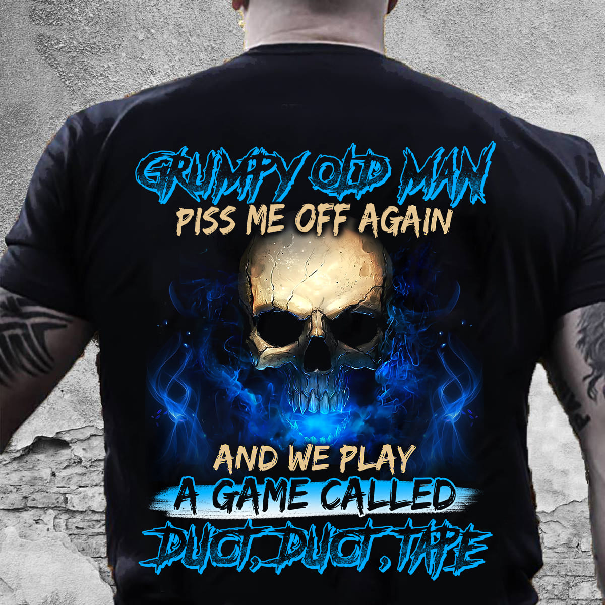 Evil Skull - Grumpy old man piss me off again and we play a gmae called duct duct tape