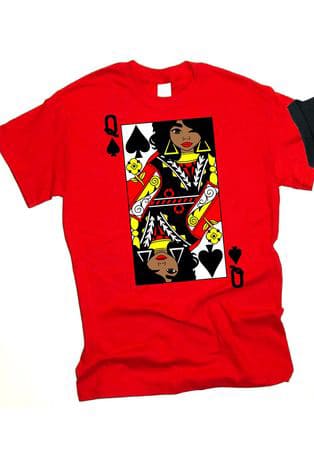 Queen of Spades Tshirt Blackjack Cards Poker