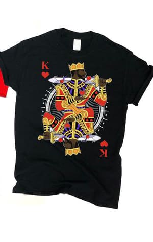 King of Hearts Costume Shirt Playing Card Poker