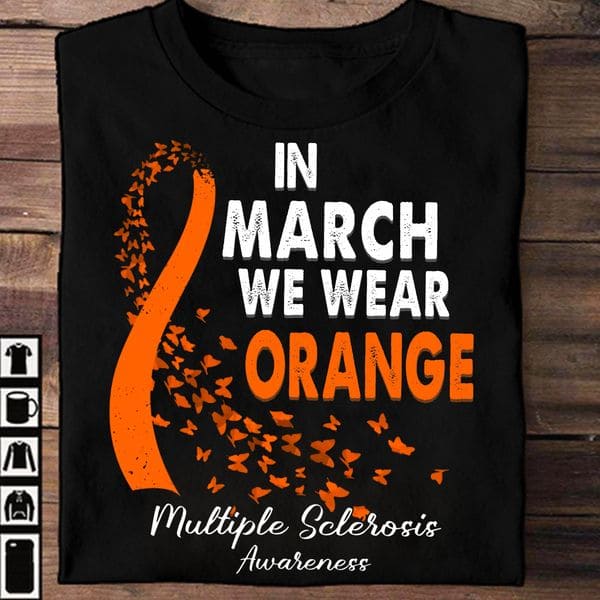 Multiple Sclerosis Butterfly - In march we wear orange multiple sclerosis awareness