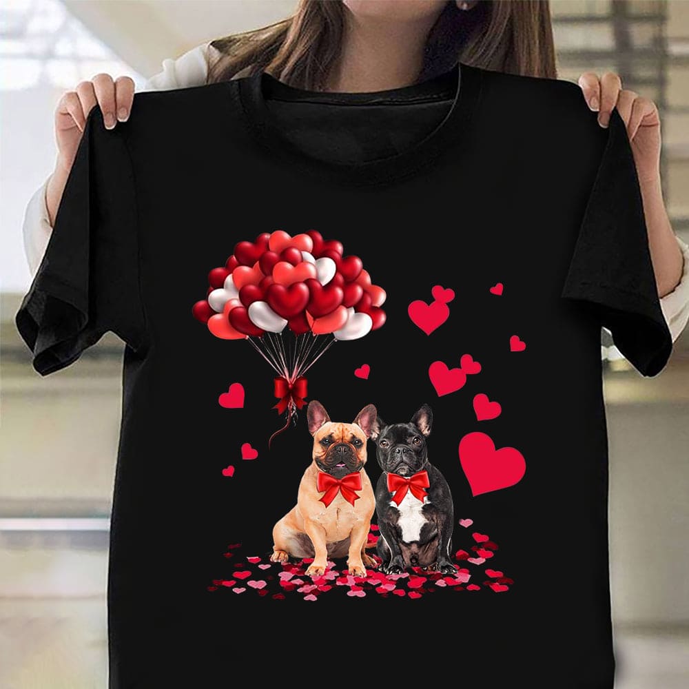 Couple French Bulldog Heart Valentine's Day