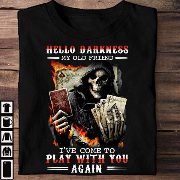 Skeleton Playing Cards - Hello darkness my old friend i've come to play with you again