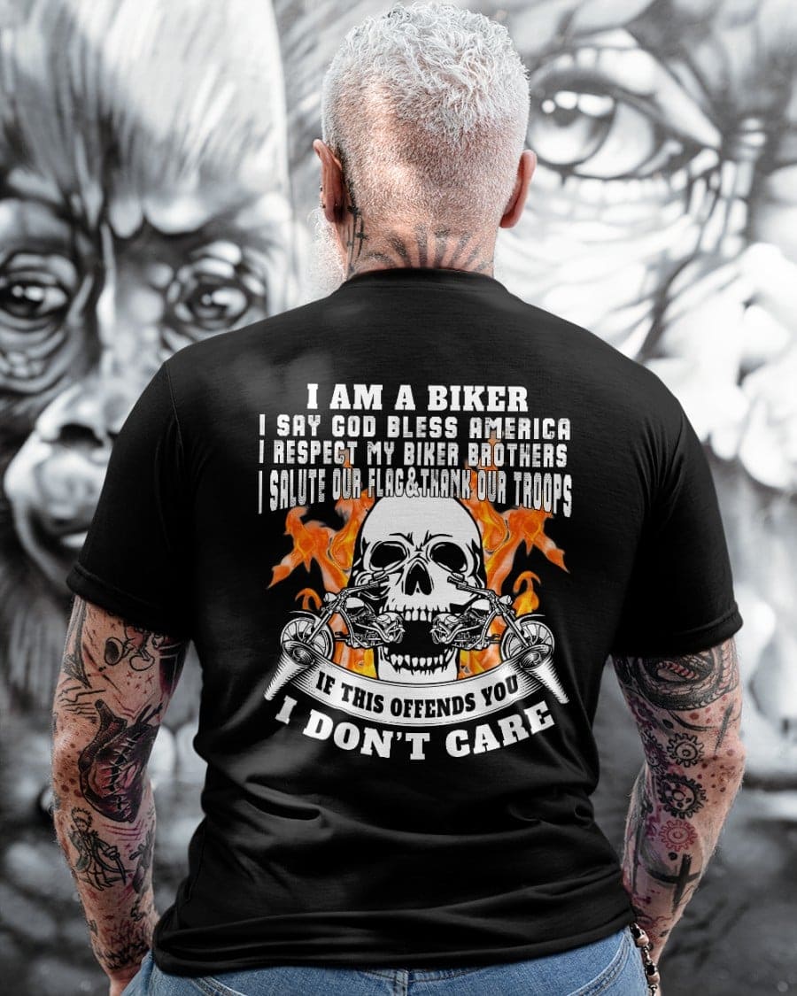Skull Biker - I am a biker i say god bless america i respect my biker brothers i salute our flag and thank our troops