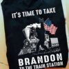 Bigfoot America Flag The Train - It's time to take bradon to the train station