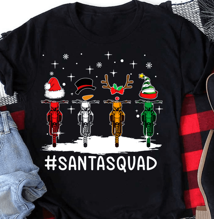 Dirt Bike Santa Hat Snowman Reindeer Elf - Santa Squad