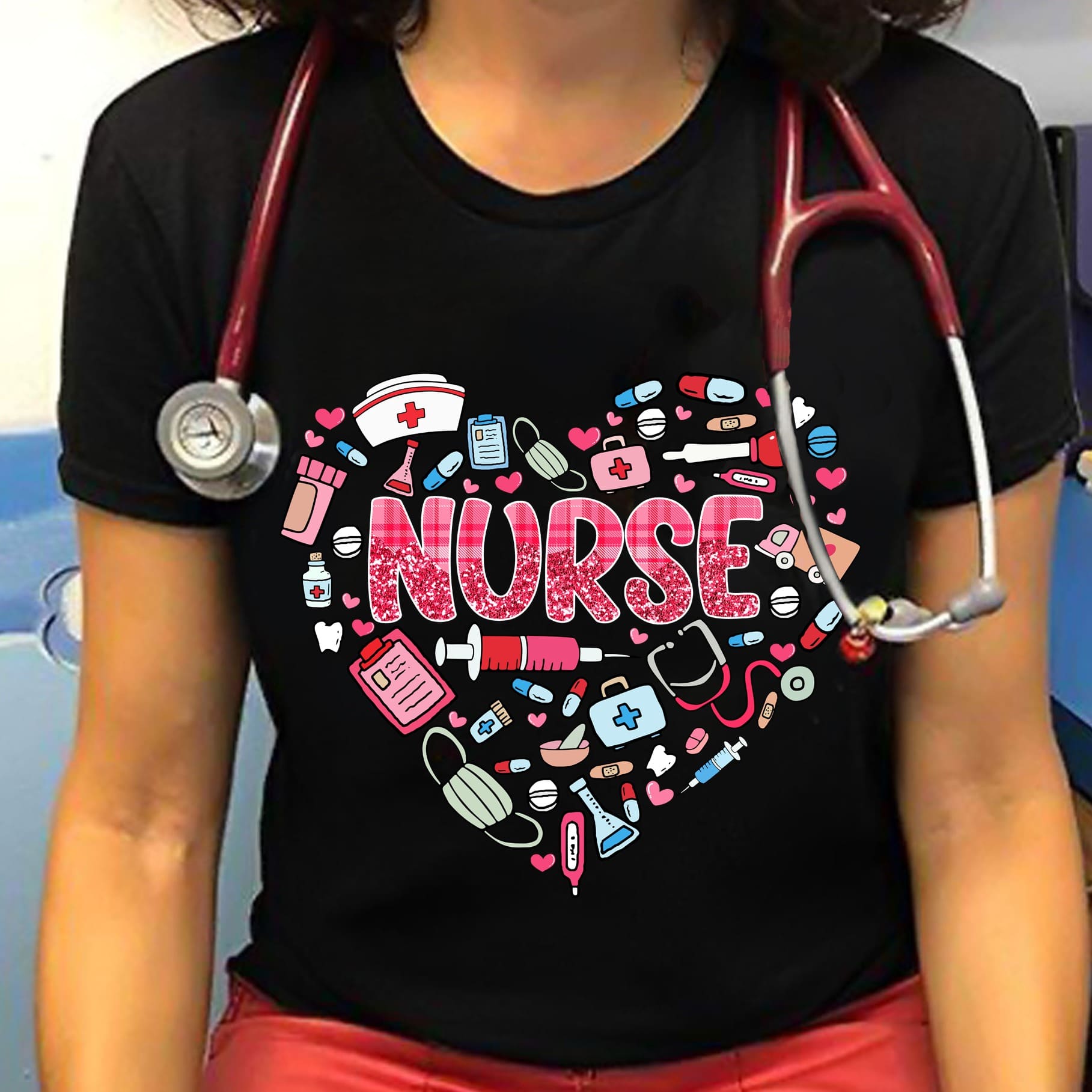 Nurse Heart Valentine Funny Valentine's Day