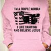 America Camping Jesus - I'm a simple woman i like camping and believe jesus