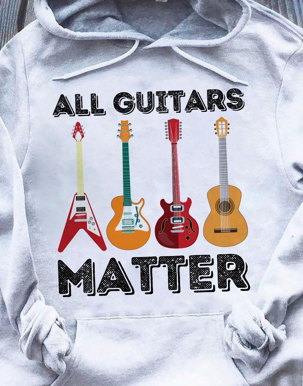 All guitars matter - Guitar collection T-shirt, Bass guitar, Classic guitar