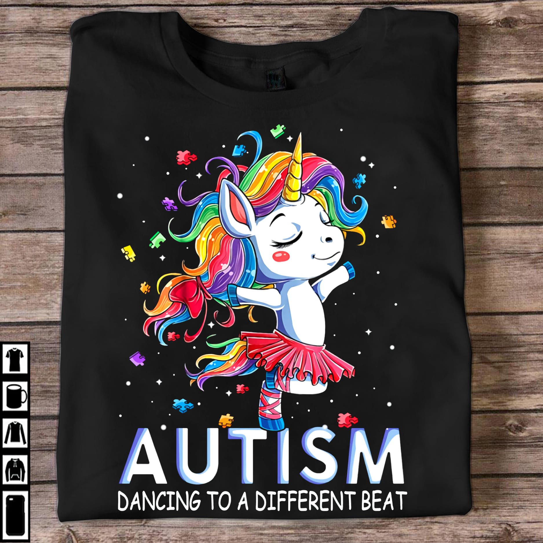 Autism awareness - Dancing to different beat, Unicorn dancing