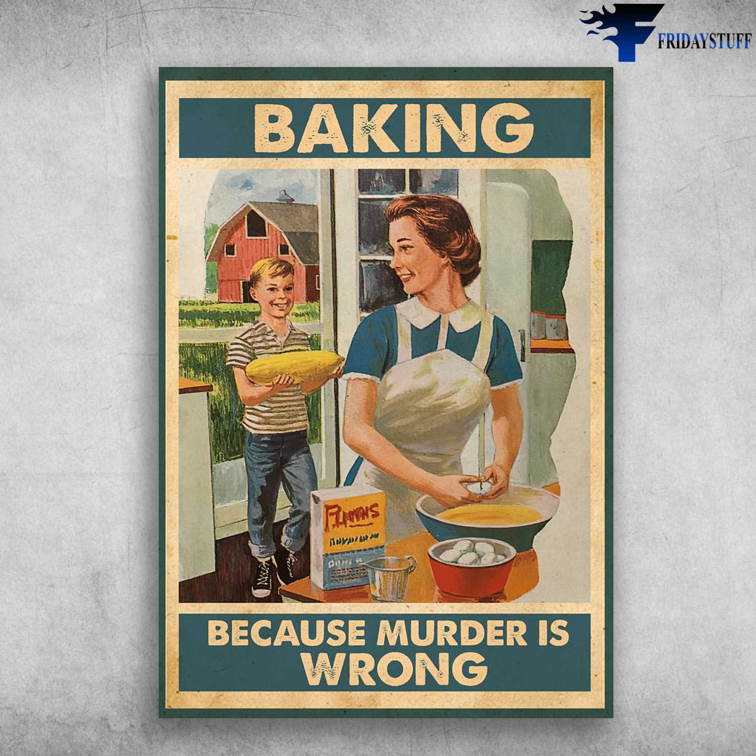 Baking Lover, Mom And Son, Baking Because Murder Is Wrong