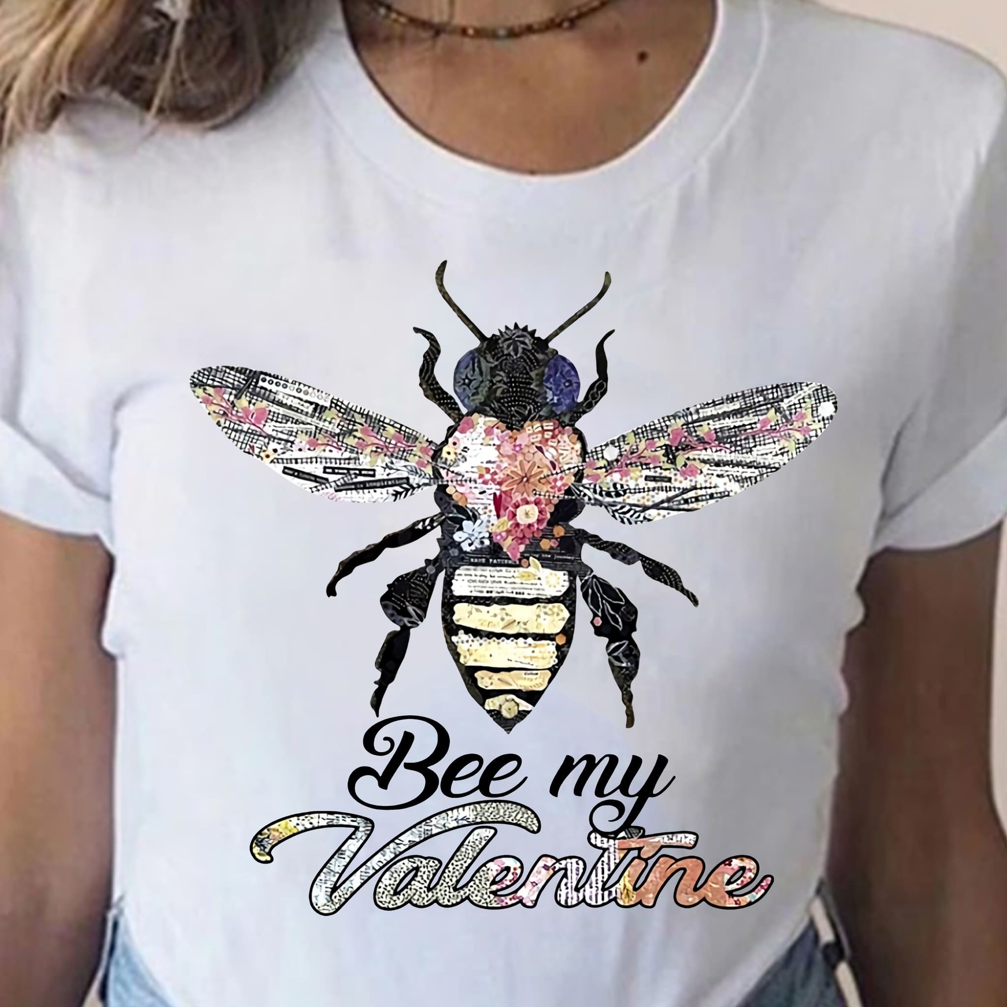 Bee my valentine - Valentine with bee, Gift for Valentine day