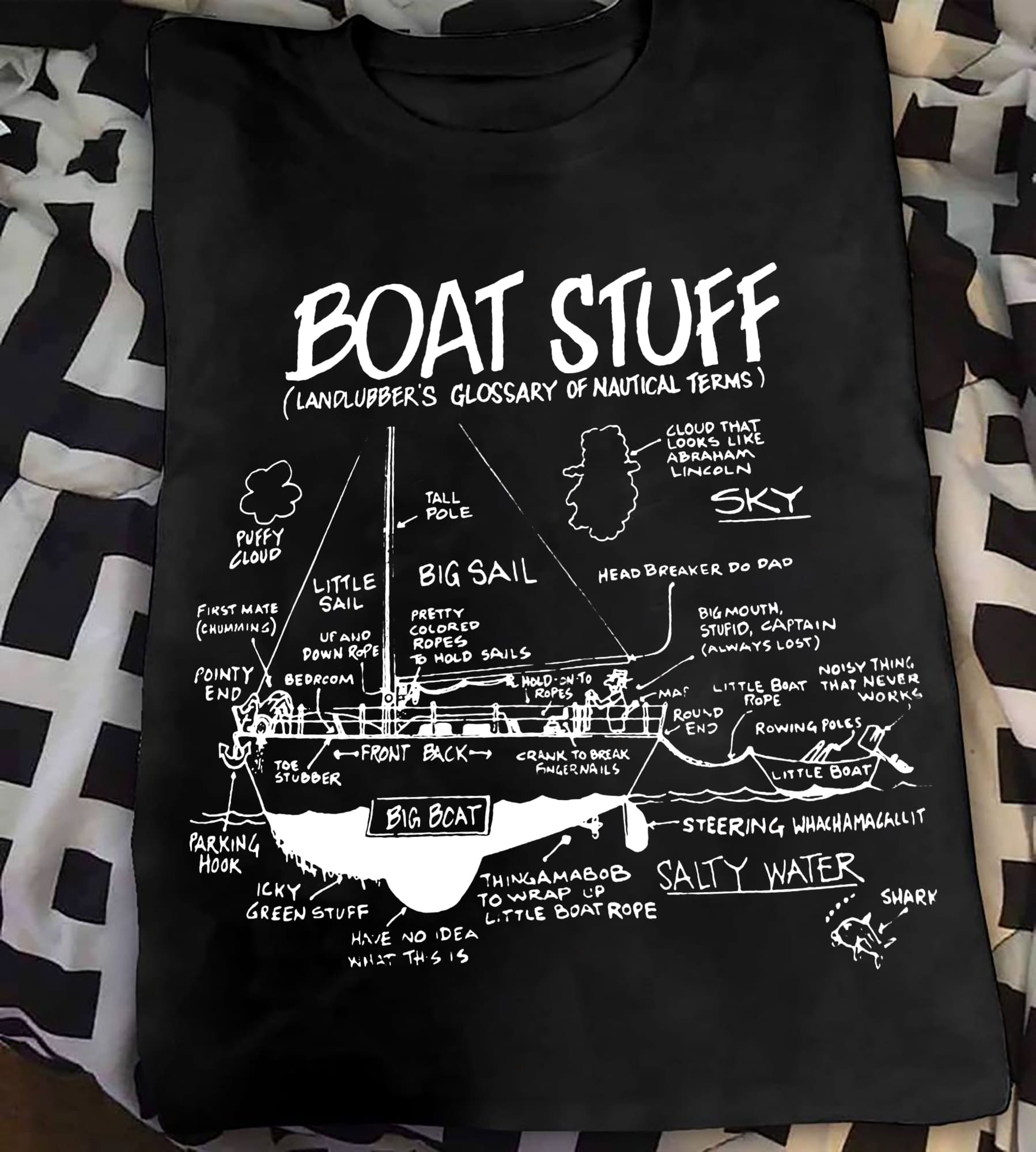 Boat stuff - Landlubber's glossary of nautical terms, puffy cloud, little sail This T-Shirt, Hoodie, Sweatshirt, Ladies T-Shirt, Youth T-shirt is for lovers like Boat stuff, Landlubber's glossary of nautical terms, puffy cloud, little sail  Shirt are much suitable for those who Love Hobbies, Holidays, Pets, Movies, Out Door, Sport.