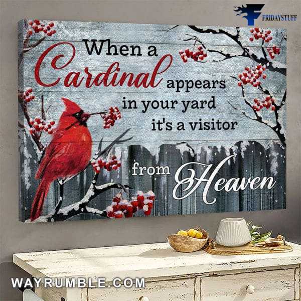 Cardinal Bird, When A Cardinals Appear In Your Yard, It's A Visitor From Heaven