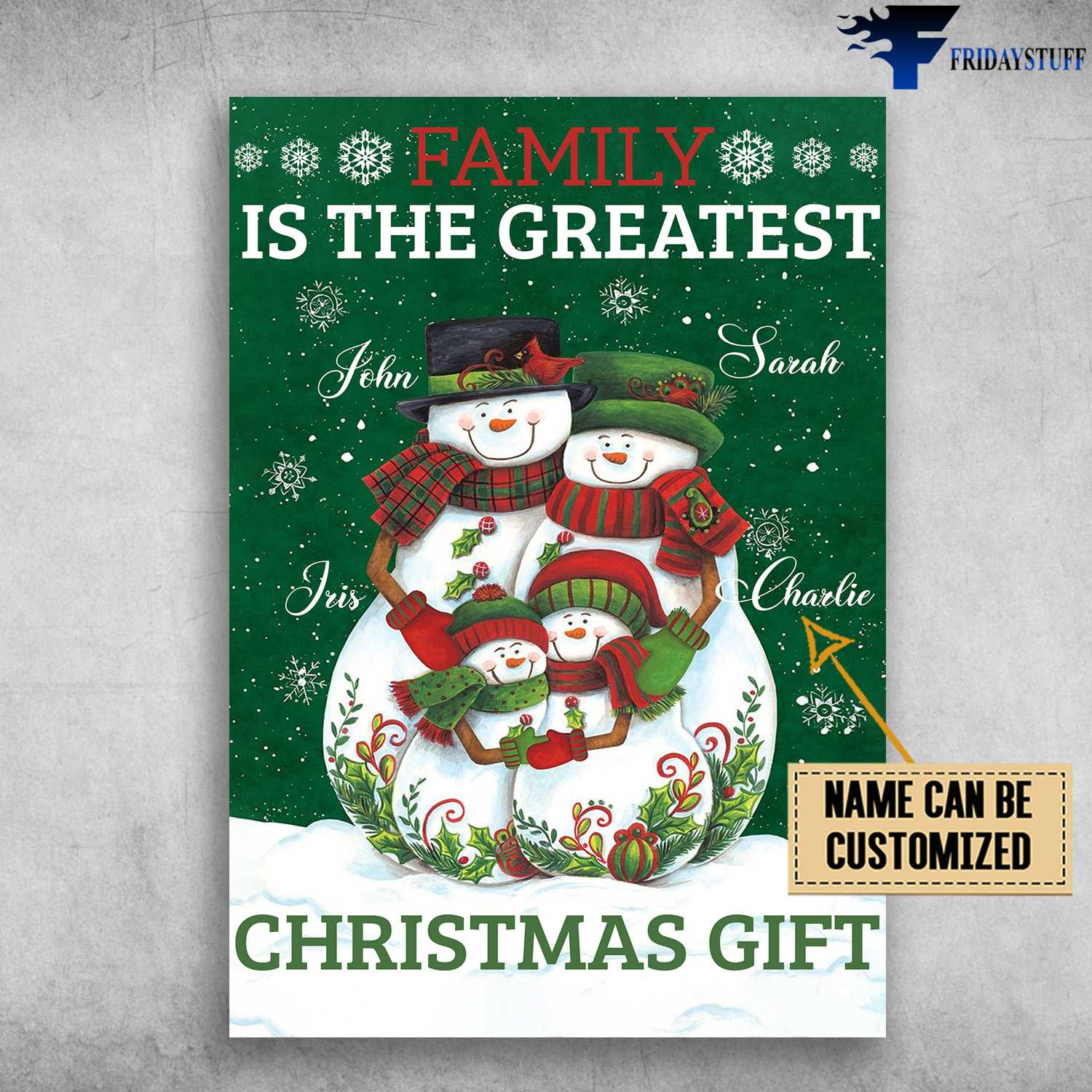 Christmas Poster, Family Gift, Family Is The Greatest, Christmas Gift