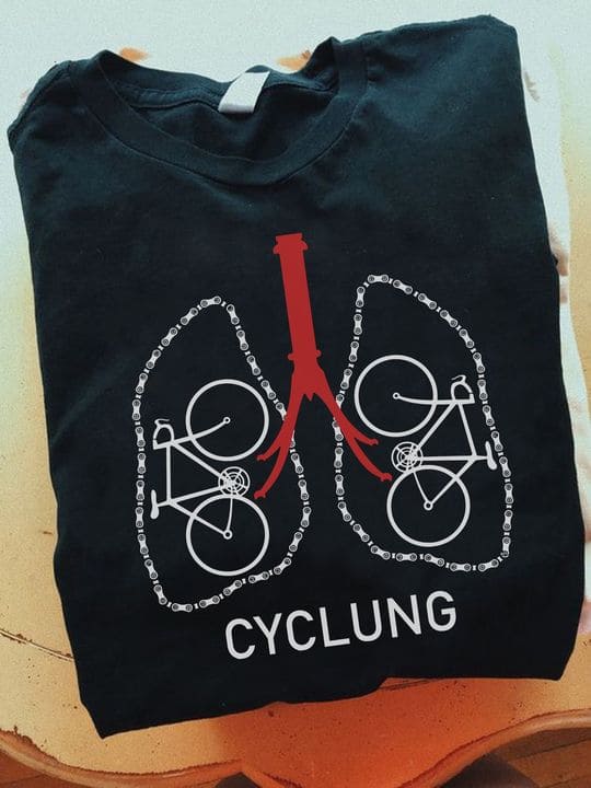 Cyclung T-shirt - Lung of the biker, love to go cycling