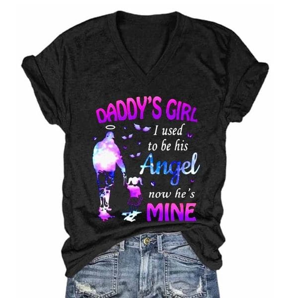 Daddy's girl I used to be his angel now he's mine - Gift for father's day, Daughter and Daddy