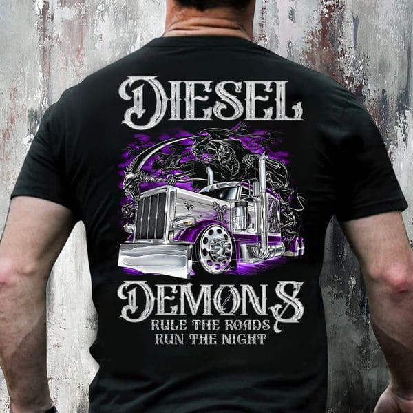 Diesel demons - Rule the roads, run the night, gift for trucker