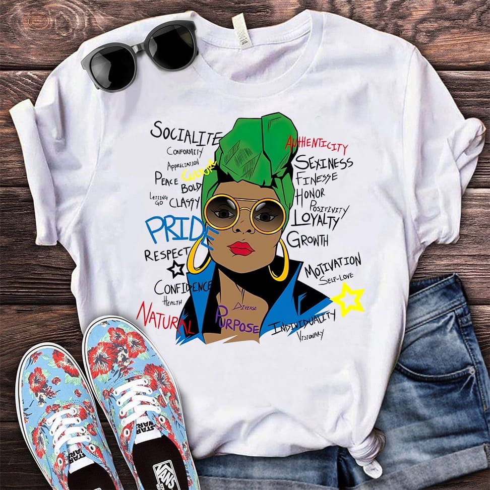 Dope black woman - Gift for black girl, sexiness finesse honor, positivity loyalty