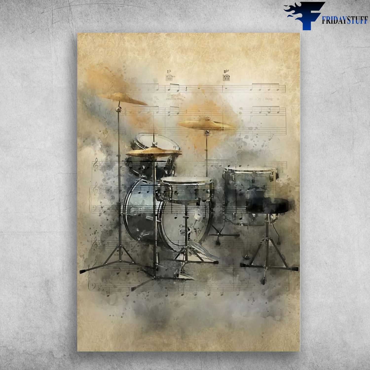 Drum Poster, Drumer Gift, Drumming Lover, Music Decor