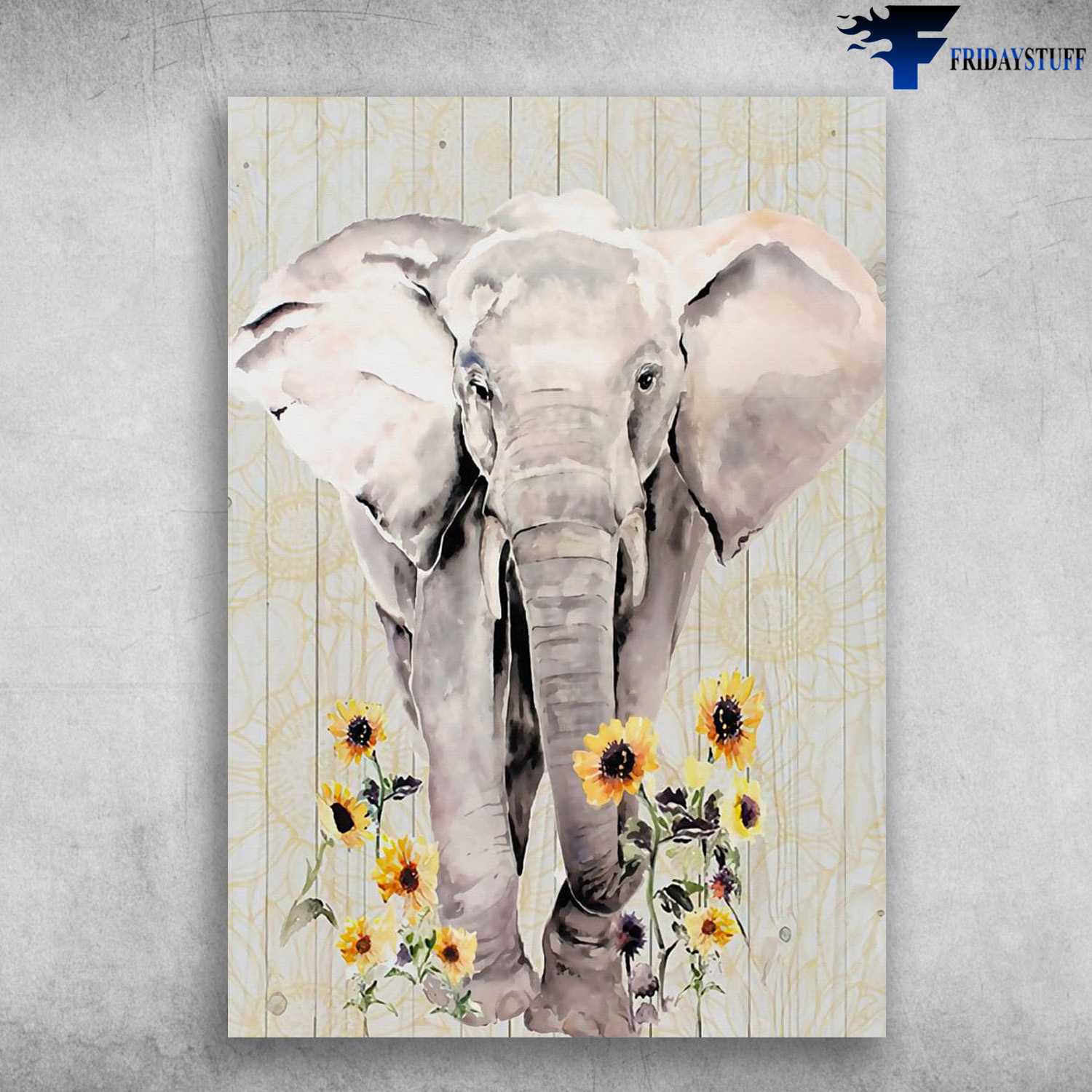Elephant Poster, Elephant Flower, Flower Lover