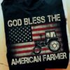 God bless American Farmer - Gift for the farmer, America flag T-shirt
