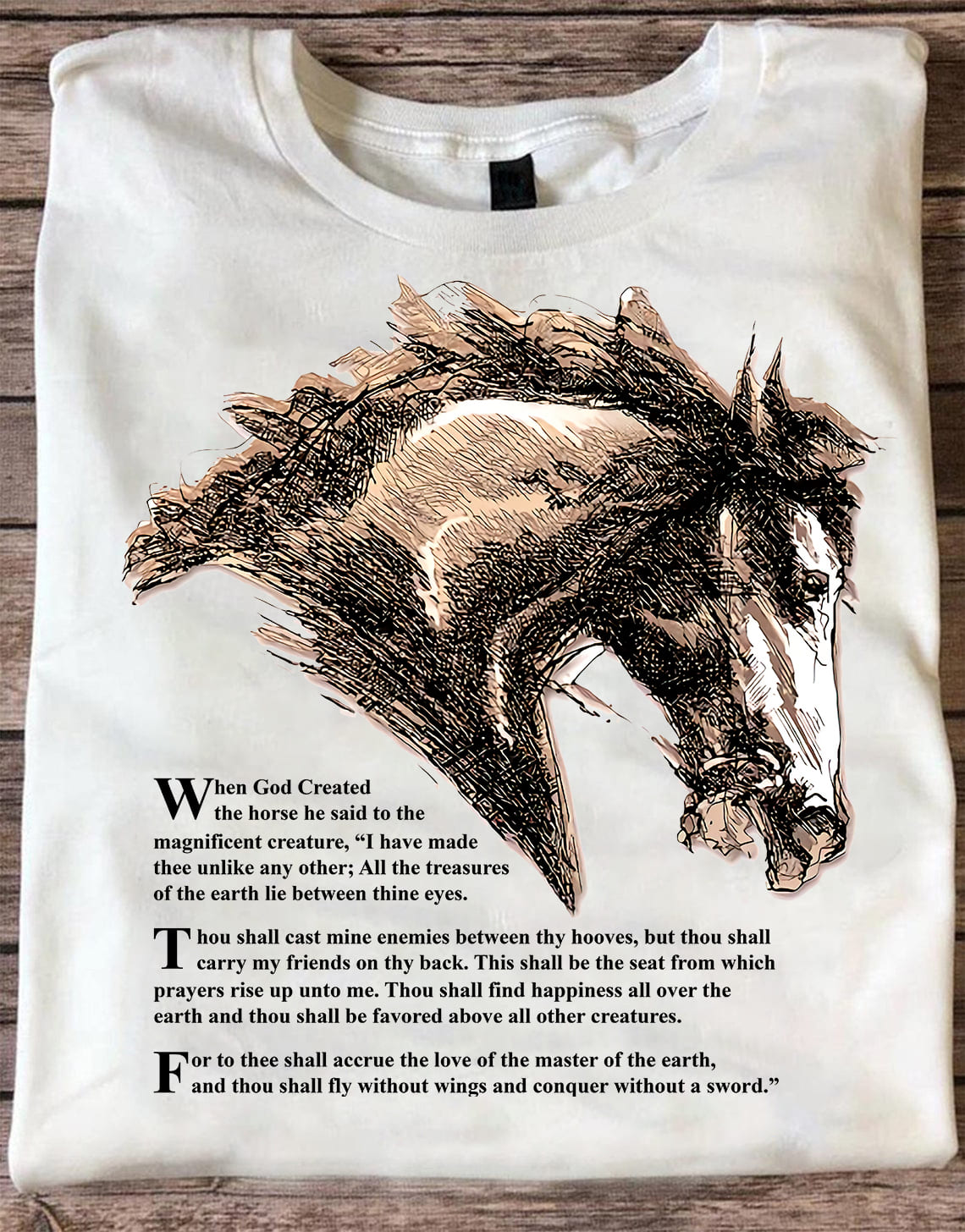 God created horses - Gift for horse lover, God and horse, believe in God