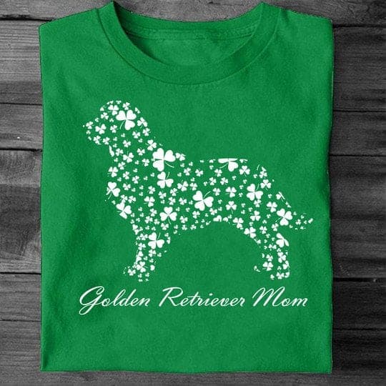 Golden retriever mom - St Patrick day, T-shirt for Irish