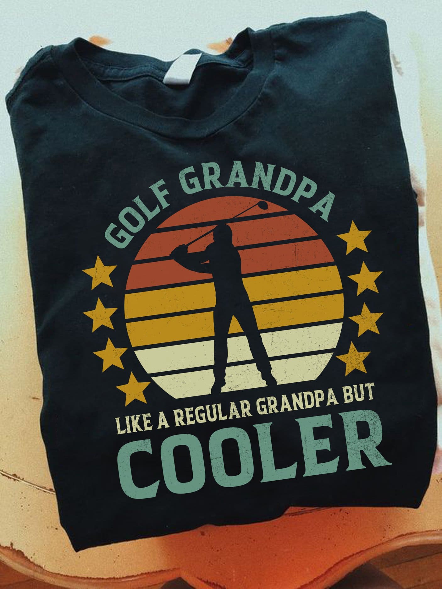 Golf grandpa like a regular grandpa but cooler - Gift for golfer, grandpa family T-shirt