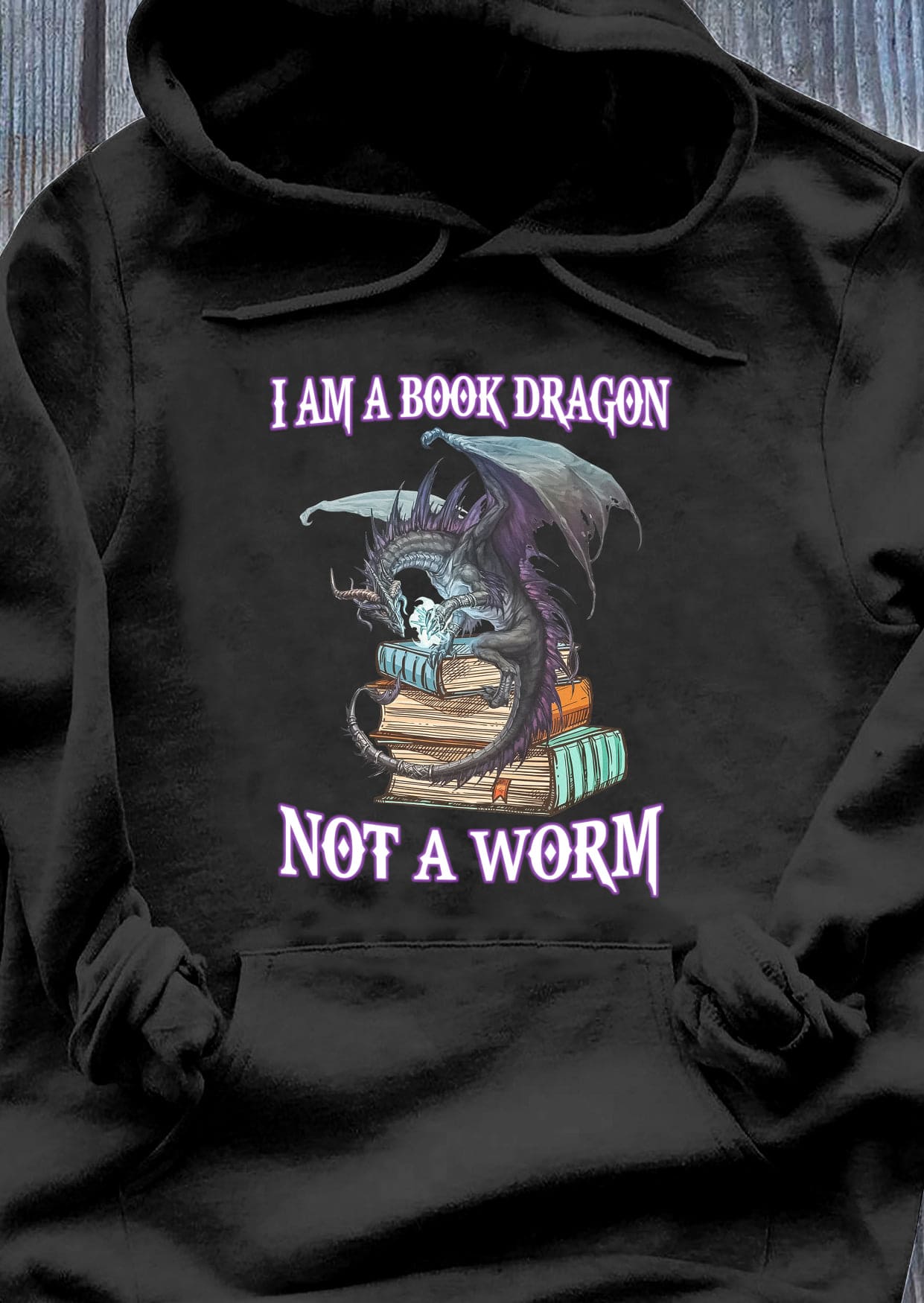 I am a book dragon not a worm - Dragon reading book, gift for book reader