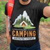 I like camping and maybe 3 people - Camping tent and campfire, camping in the wood