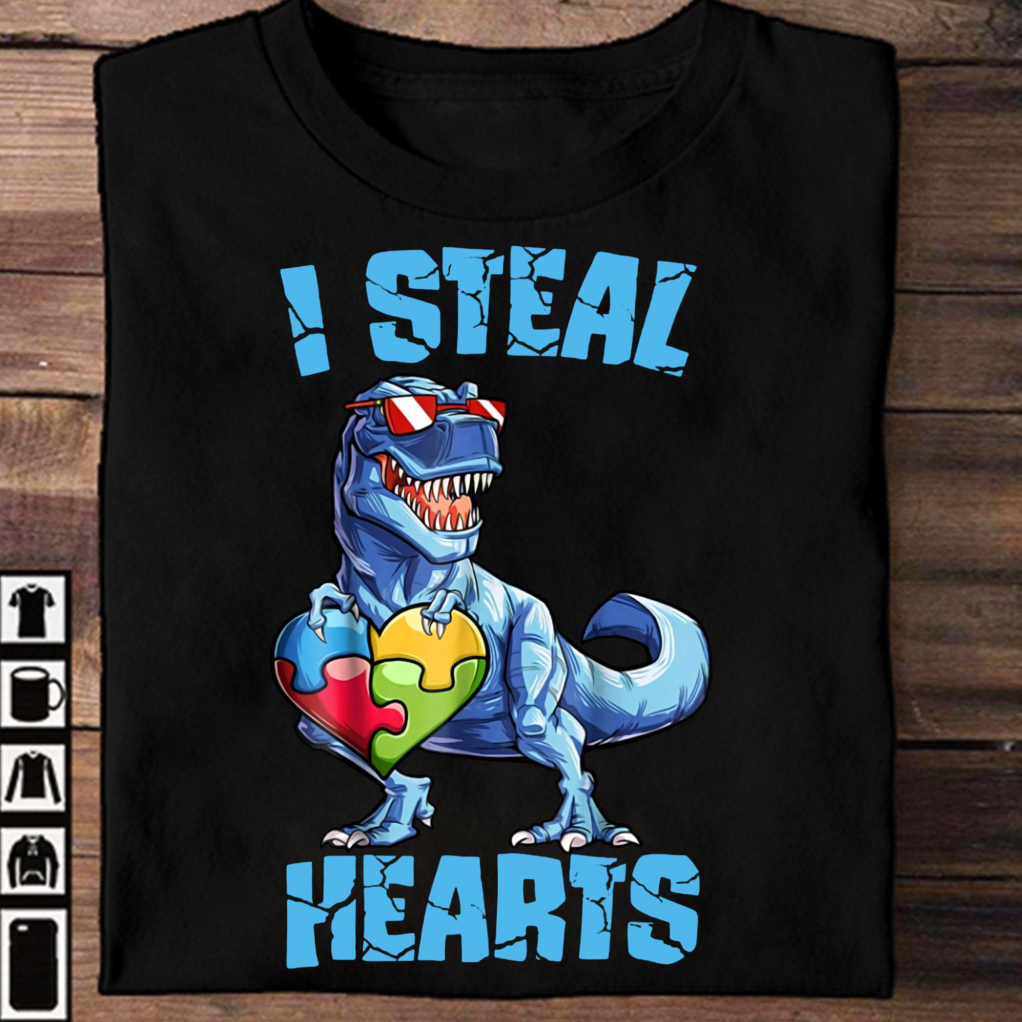 I steal hearts - Autism dinosaur, Autism awareness, Heart of autism