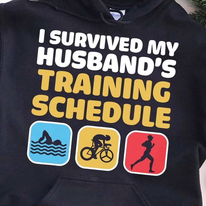 I survived my husband's traning schedule - Swimming cycling running, sport husband training