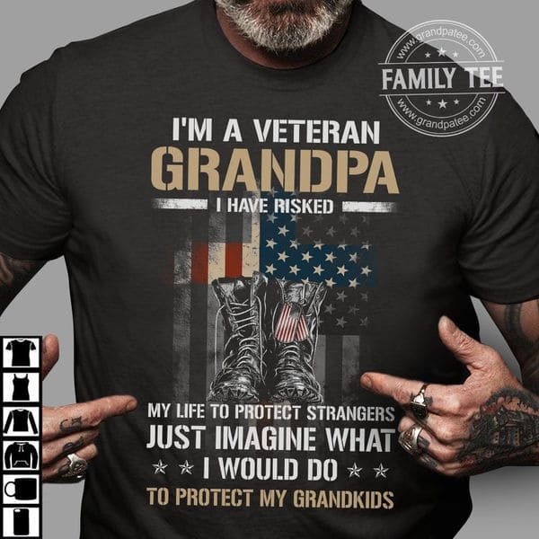 I'm a veteran grandpa - American veteran grandpa, American veterans T-shirt  Shirt, Hoodie, Sweatshirt - FridayStuff