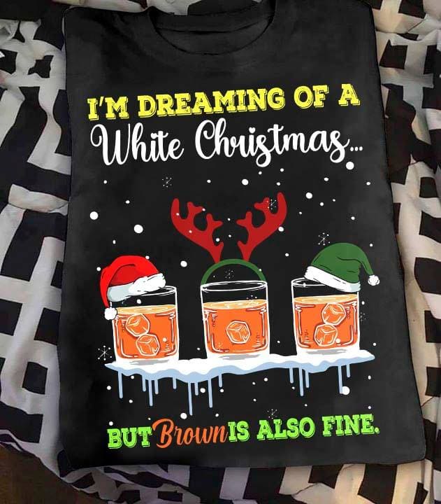 I'm dreaming of a white Christmas but brown is also fine - Wine for Christmas, Santa Claus hat