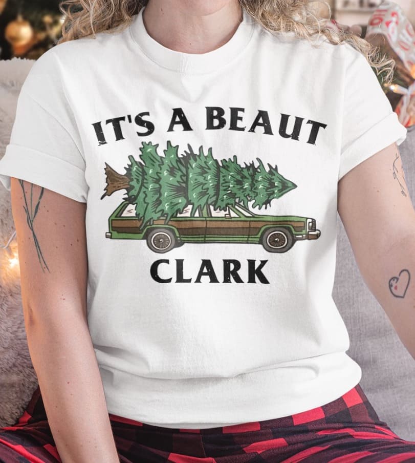 It's a beaut clark - Christmas tree on vehicle, Christmas ugly sweater