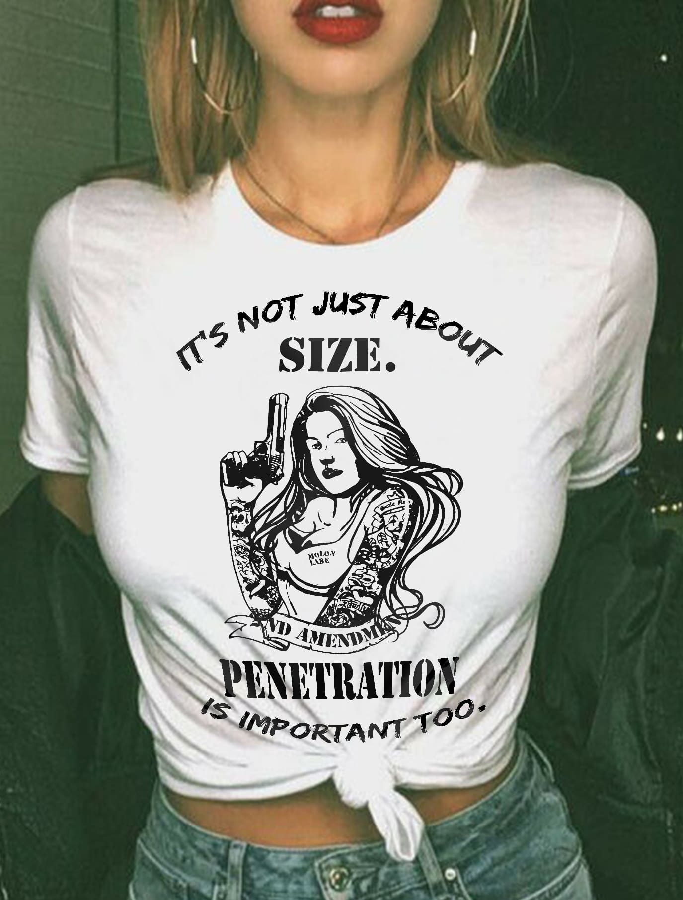 It's not about size and amendment, penetration is important too - Girl with tattoos, gift for tattooed person