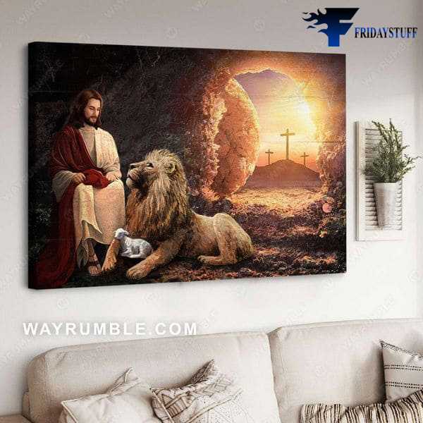 Jesus Christ, Jesus Poster, God And Lion, God Decor Poster
