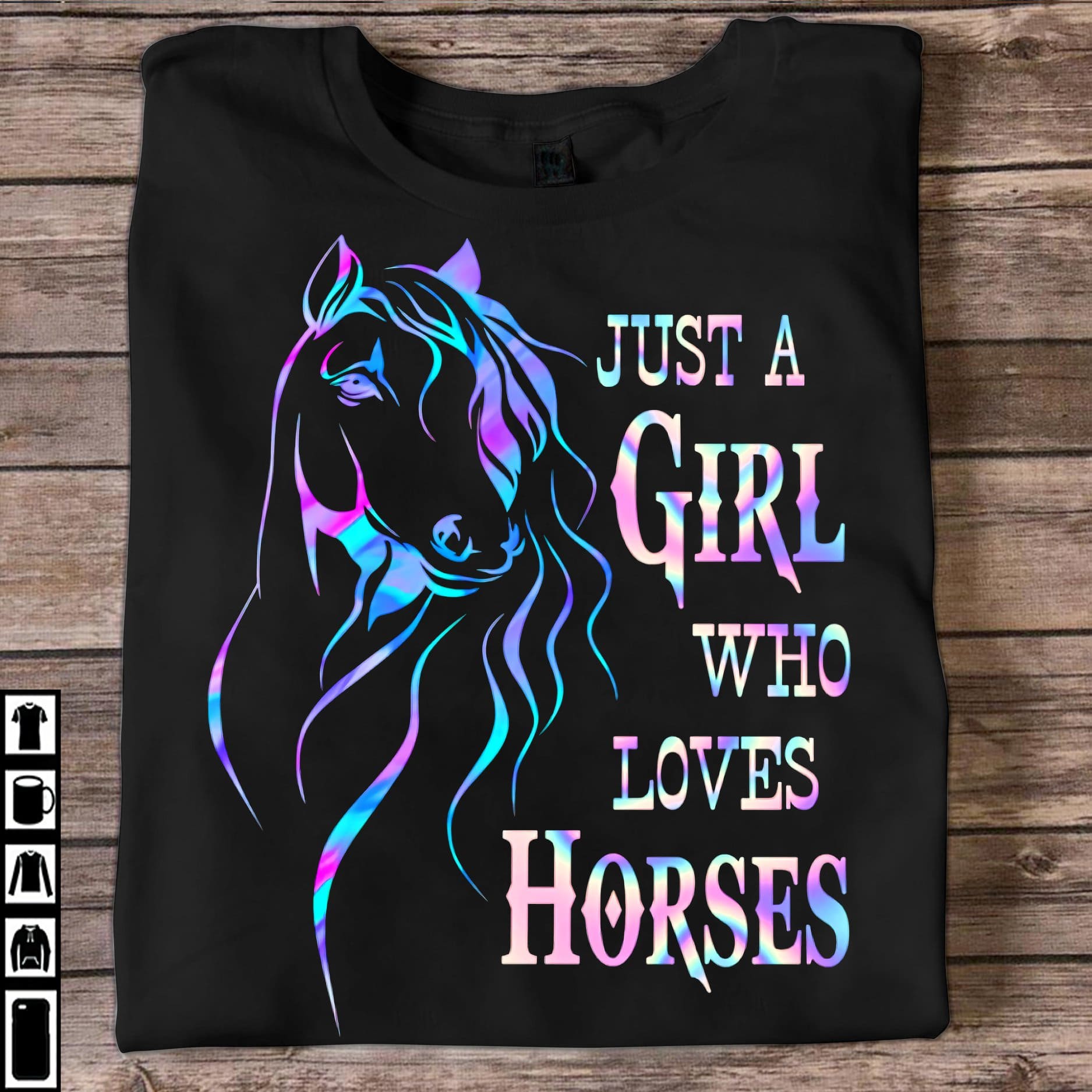 Just a girl who loves horses - Gift for horse girl, horse lover T-shirt