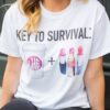 Key to survival - Coffee and lip stick, gift for woman