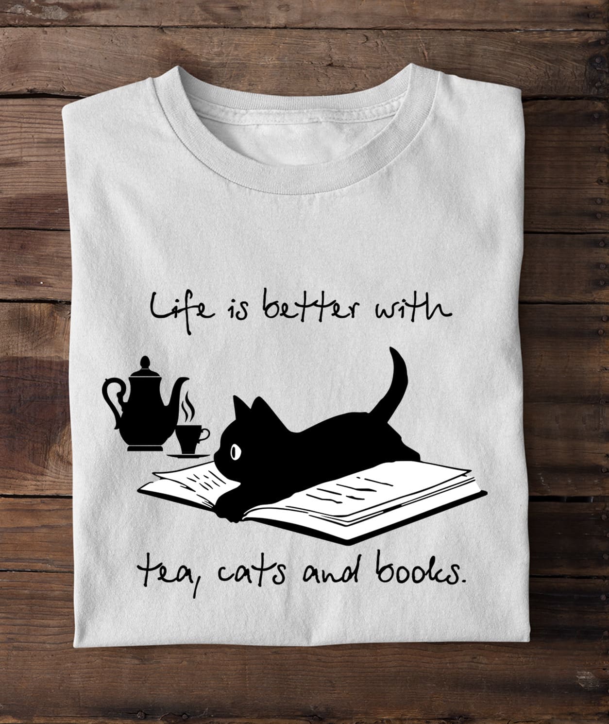 Life is better with tea, cats and books - Gift for book reader, reading book drinking tea This T-Shirt, Hoodie, Sweatshirt, Ladies T-Shirt, Youth T-shirt is for lovers like Life better with tea, cats and books, Gift for book reader, reading book drinking tea  Shirt are much suitable for those who Love Hobbies, Holidays, Pets, Movies, Out Door, Sport.