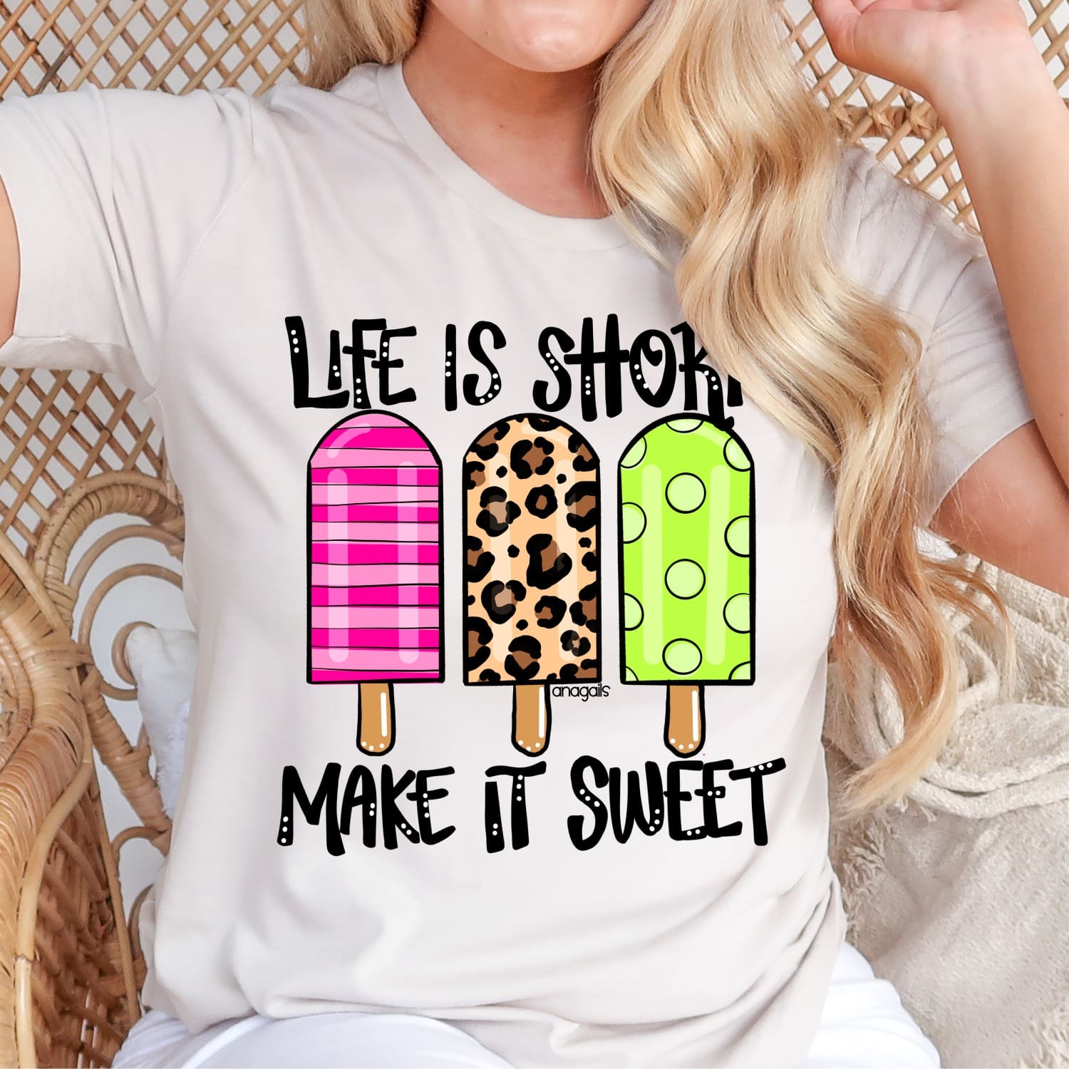 Life is short, make it sweet - Ice cream T-shirt, sweet ice cream