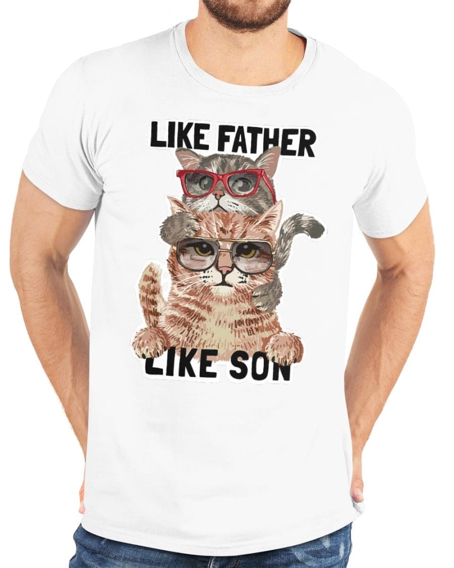 Like father like son - Cat family, gift for cat person