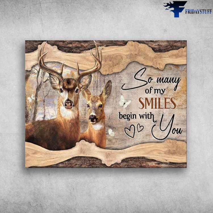 Love Poster, Deer Couple, So Many Of My Smiles, Begin With You