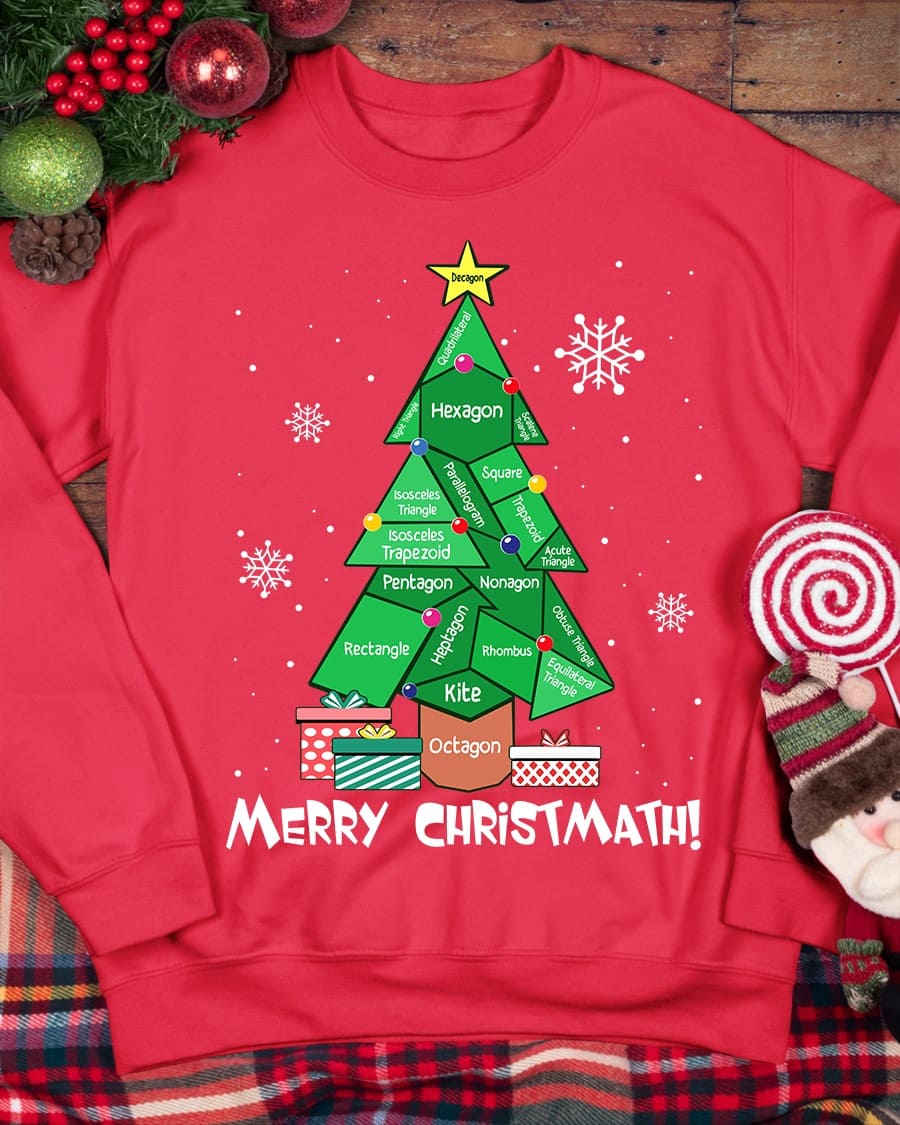 Merry Christmath - Christmas day ugly sweater, T-shirt for math person