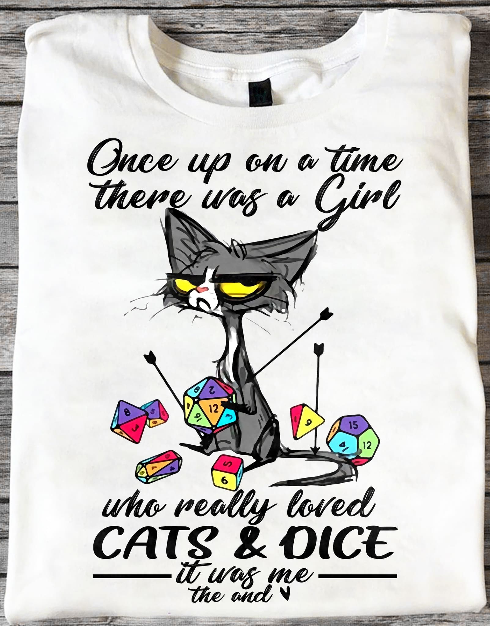 Once upon a time there was a girl who really loved cats and dice - Cat rolling dice, Dungeons and Dragons