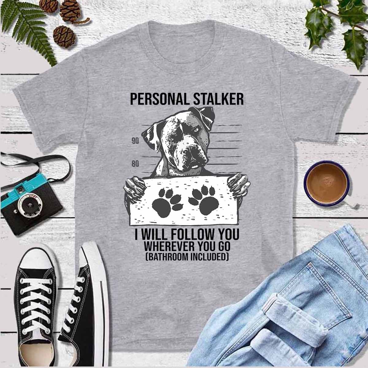 Personal stalker - Pitbull dog, Pitbull stalker, gift for dog person