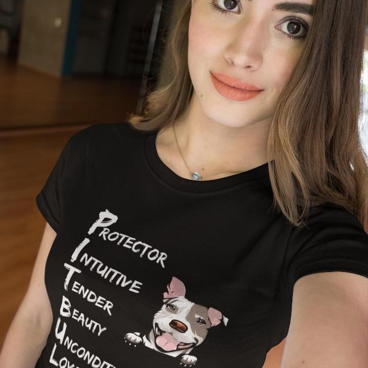 Pitbull dog T-shirt - Gift for Pitbull owner, protector intuitive tender